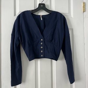 Free People Navy Top